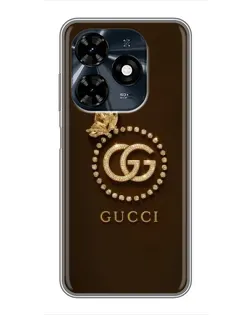 Чохол для TECNO Spark 20c з картинкою «Gucci — золотий метелик»