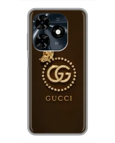 Чохол для TECNO Spark 20c з картинкою «Gucci — золотий метелик»