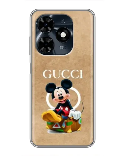 Чохол для TECNO Spark 20c з картинкою «Міккі Маус Gucci — крафт»