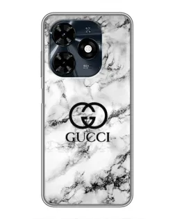 Чохол для TECNO Spark 20c з картинкою «Gucci — мармуровий шик»