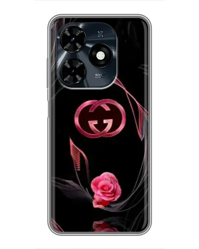 Чохол для TECNO Spark 20c з картинкою «Gucci — неонова троянда»
