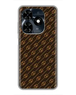Чохол для TECNO Spark 20c з картинкою «Gucci — золоті діагоналі»
