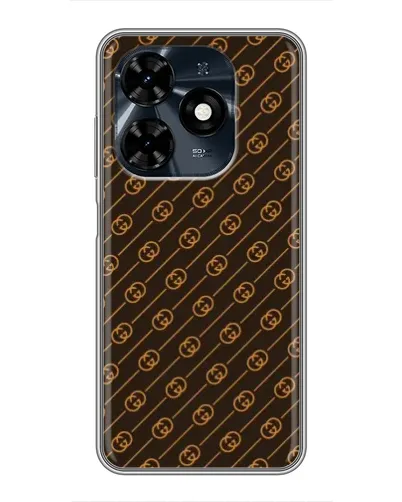 Чохол для TECNO Spark 20c з картинкою «Gucci — золоті діагоналі»