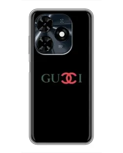 Чохол для TECNO Spark 20c з картинкою «Gucci — червоний градієнт»
