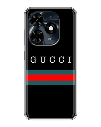 Чохол для TECNO Spark 20c з картинкою «Gucci — червоний пояс»