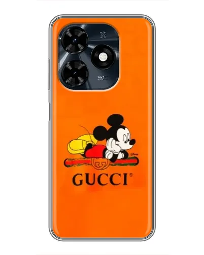 Чохол для TECNO Spark 20c з картинкою «Міккі Маус Gucci — помаранч» Чохол для TECNO Spark 20c з картинкою «Міккі Маус Gucci — помаранч»