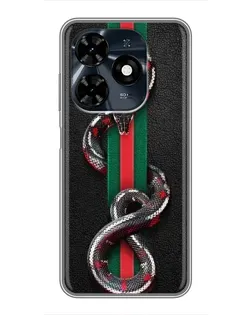 Чохол для TECNO Spark 20c з картинкою «Gucci — змія на смузі» Чохол для TECNO Spark 20c з картинкою «Gucci — змія на смузі»
