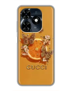 Чохол для TECNO Spark 20c з картинкою «Gucci — золоті метелики» Чохол для TECNO Spark 20c з картинкою «Gucci — золоті метелики»