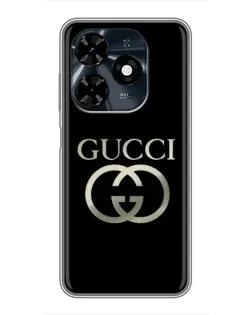 Чохол для TECNO Spark 20c з картинкою «Gucci — золото на чорному» Чохол для TECNO Spark 20c з картинкою «Gucci — золото на чорному»