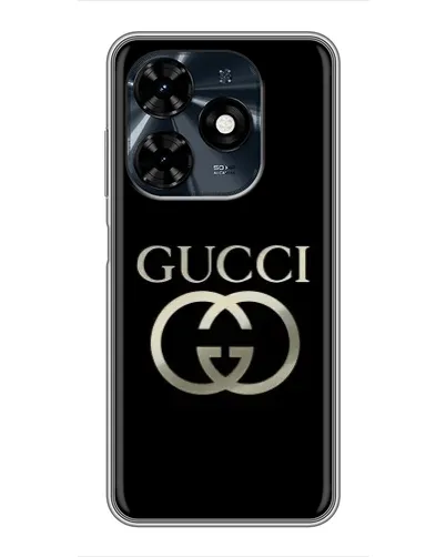Чохол для TECNO Spark 20c з картинкою «Gucci — золото на чорному» Чохол для TECNO Spark 20c з картинкою «Gucci — золото на чорному»
