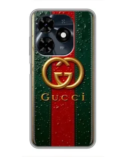 Чохол для TECNO Spark 20c з картинкою «Gucci — фірмова смуга та золото» Чохол для TECNO Spark 20c з картинкою «Gucci — фірмова смуга та золото»