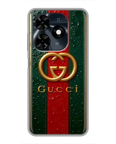 Чохол для TECNO Spark 20c з картинкою «Gucci — фірмова смуга та золото» Чохол для TECNO Spark 20c з картинкою «Gucci — фірмова смуга та золото»