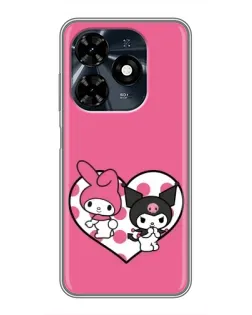 Чохол для TECNO Spark 20c з картинкою «Kuromi та My Melody»