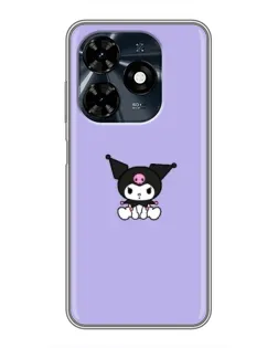 Чохол для TECNO Spark 20c з картинкою «Kuromi — фіолетовий мінімалізм»