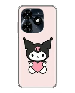 Чохол для TECNO Spark 20c з картинкою «Kuromi та серце»