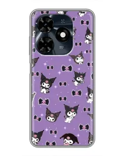 Чохол для TECNO Spark 20c з картинкою «Kuromi — патерн»