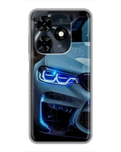Чохол для TECNO Spark 20c з картинкою «Погляд BMW з синіми фарами»