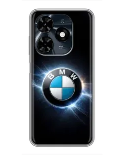 Чохол для TECNO Spark 20c з картинкою «BMW — неонове сяйво»