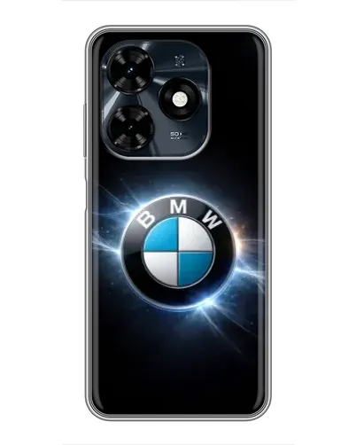 Чохол для TECNO Spark 20c з картинкою «BMW — неонове сяйво»