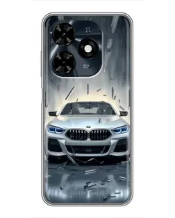 Чохол для TECNO Spark 20c з картинкою «BMW у світлі фар»