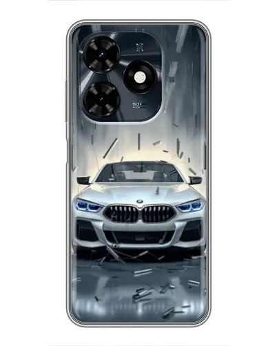 Чохол для TECNO Spark 20c з картинкою «BMW у світлі фар»