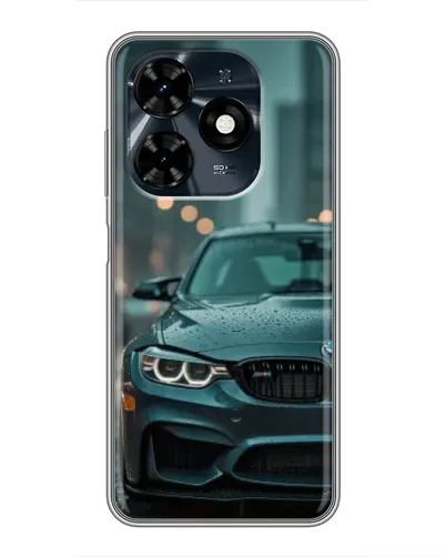 Чохол для TECNO Spark 20c з картинкою «BMW у вогнях міста»