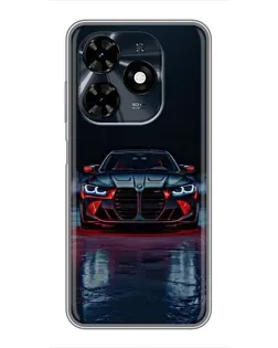 Чохол для TECNO Spark 20c з картинкою «BMW на мокрій дорозі»