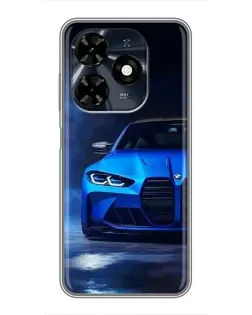 Чохол для TECNO Spark 20c з картинкою «Блакитна BMW M4»