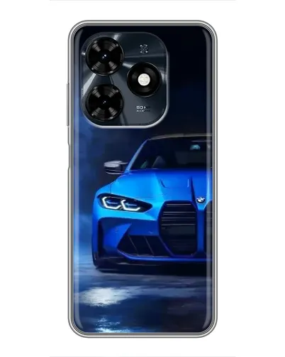 Чохол для TECNO Spark 20c з картинкою «Блакитна BMW M4»