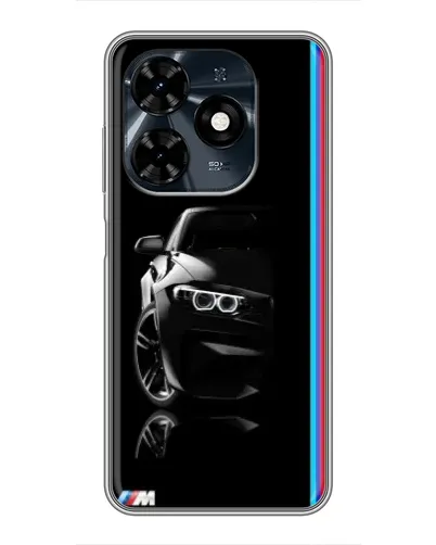 Чохол для TECNO Spark 20c з картинкою «Силует BMW в темряві»