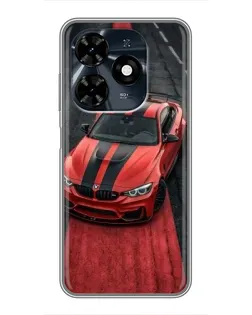Чохол для TECNO Spark 20c з картинкою «BMW на червоній доріжці»