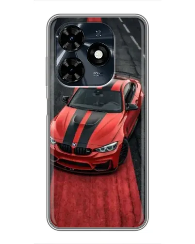 Чохол для TECNO Spark 20c з картинкою «BMW на червоній доріжці»