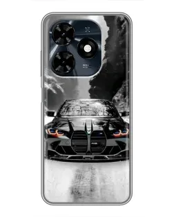 Чехол для TECNO Spark 20c с картинкой «BMW — акварельный дрифт»
