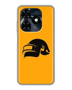 Чохол для TECNO Spark 20c з картинкою «PUBG — золотий шолом»