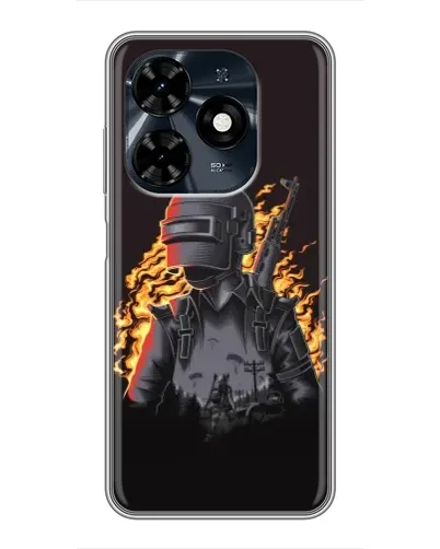 Чохол для TECNO Spark 20c з картинкою «PUBG — вогняний силует» Чохол для TECNO Spark 20c з картинкою «PUBG — вогняний силует»
