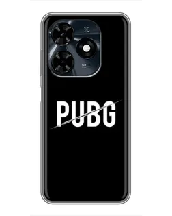Чохол для TECNO Spark 20c з картинкою «PUBG — білий логотип»