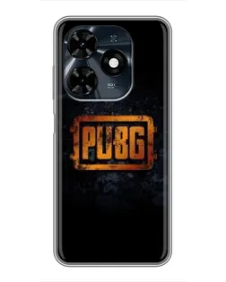 Чохол для TECNO Spark 20c з картинкою «PUBG — золотий логотип»