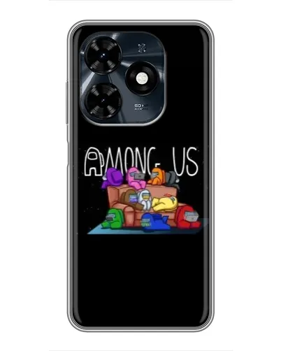 Чехол для TECNO Spark 20c с картинкой «Логотип Among Us» Чехол для TECNO Spark 20c с картинкой «Логотип Among Us»