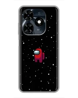 Чехол для TECNO Spark 20c с картинкой «Красный Among Us»