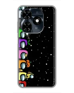 Чехол для TECNO Spark 20c с картинкой «Команда Among Us»