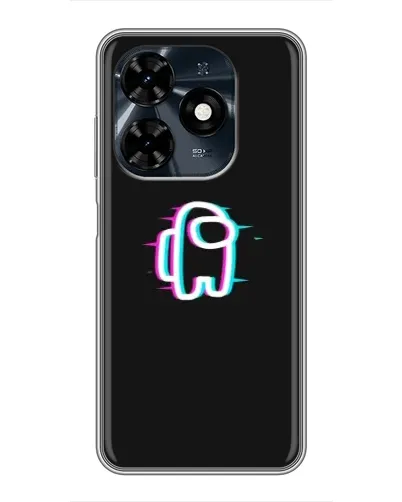 Чехол для TECNO Spark 20c с картинкой «Among Us неон» Чехол для TECNO Spark 20c с картинкой «Among Us неон»