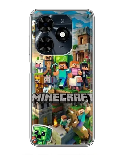 Чохол для TECNO Spark 20c з картинкою «Замок Minecraft» Чохол для TECNO Spark 20c з картинкою «Замок Minecraft»