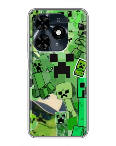 Чохол для TECNO Spark 20c з картинкою «Кріпери Minecraft» Чохол для TECNO Spark 20c з картинкою «Кріпери Minecraft»