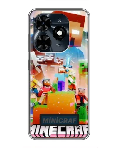 Чохол для TECNO Spark 20c з картинкою «Minecraft герої гри» Чохол для TECNO Spark 20c з картинкою «Minecraft герої гри»
