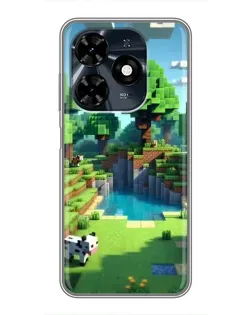 Чохол для TECNO Spark 20c з картинкою «Minecraft літній день»