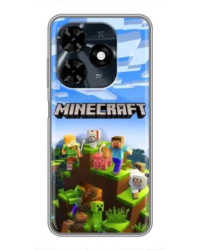 Чохол для TECNO Spark 20c з картинкою «Minecraft класичний світ» Чохол для TECNO Spark 20c з картинкою «Minecraft класичний світ»