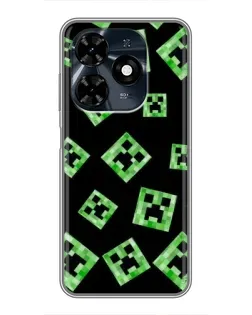 Чохол для TECNO Spark 20c з картинкою «Паттерн з кріперами»