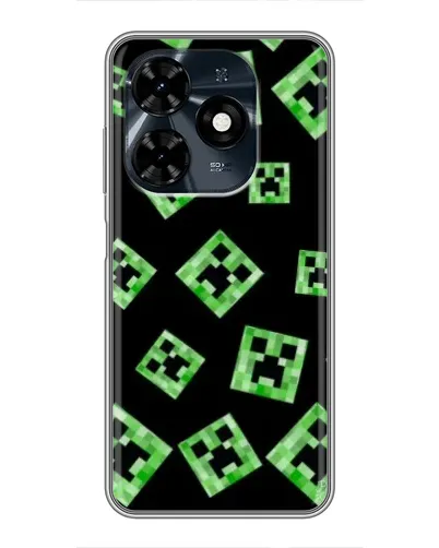 Чохол для TECNO Spark 20c з картинкою «Паттерн з кріперами» Чохол для TECNO Spark 20c з картинкою «Паттерн з кріперами»