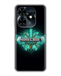Чохол для TECNO Spark 20c з картинкою «Minecraft Diamond лого»