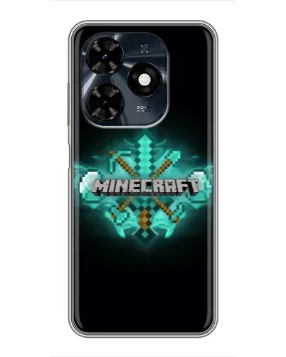 Чохол для TECNO Spark 20c з картинкою «Minecraft Diamond лого» Чохол для TECNO Spark 20c з картинкою «Minecraft Diamond лого»